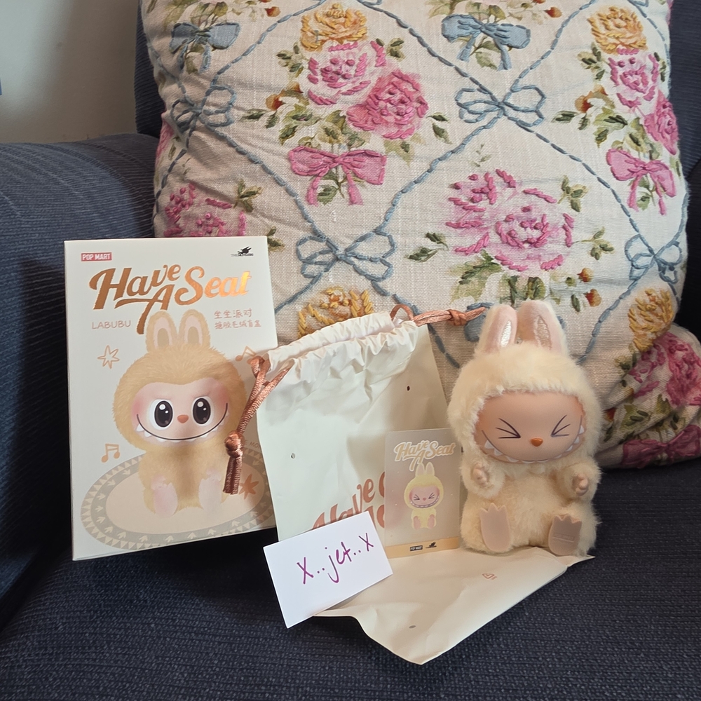 Labubu Cream Stuffed Animal Toy